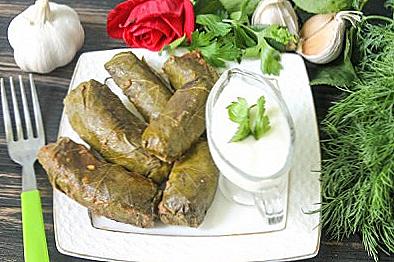 Dolma v hroznových listech / Vaření