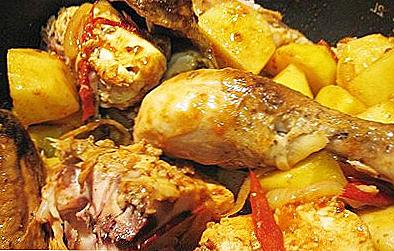 Pečen piščanec s krompirjem v počasnem kuhalniku / Kuhanje