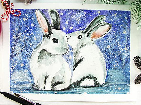 Zajac akvarel / Domov a rodina